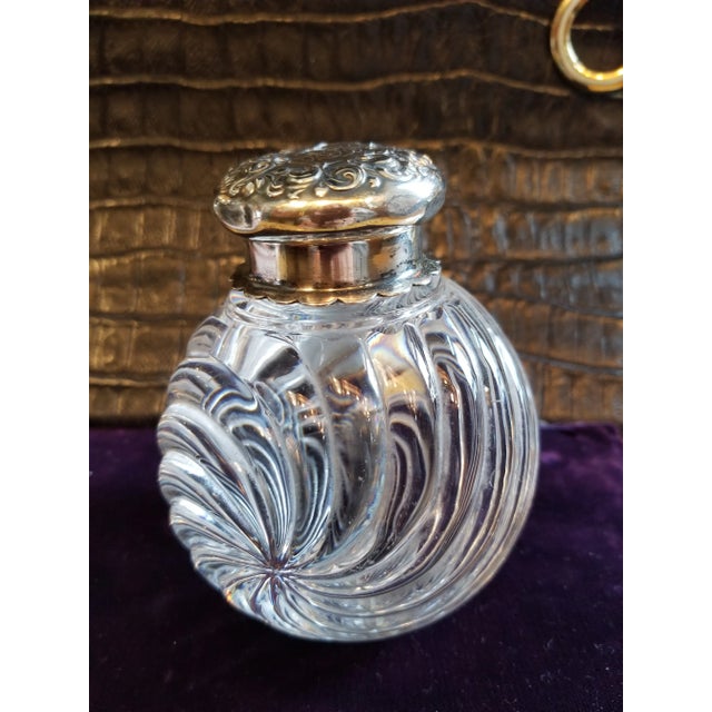 1900s Baccarat Crystal and Silver Inkwell For Sale - Image 4 of 10