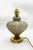 Couple table lamp gold, cream, beige color\. Central element in hand blown glass on mold, glass not cracked or marked....