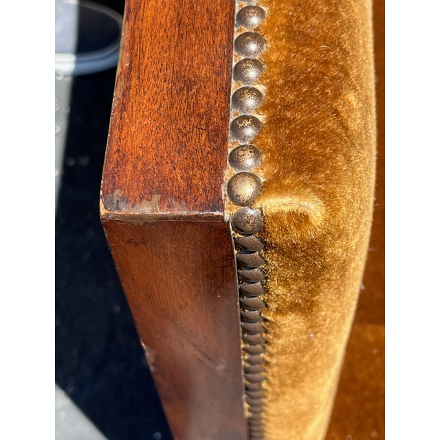 Dessin Fournir Eyton Bergere. Mohair, Mahogany Club Chair For Sale - Image 15 of 17