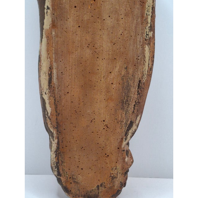 Brown Antique 17th or 18th C. European Wooden Relief Sculpture of Madonna and Child For Sale - Image 8 of 16