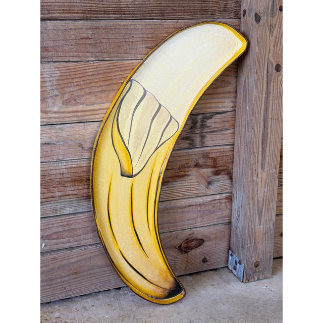 Vintage Hand Painted Papier-Mâché Banana Serving Tray, Made in Mexico For Sale - Image 10 of 12