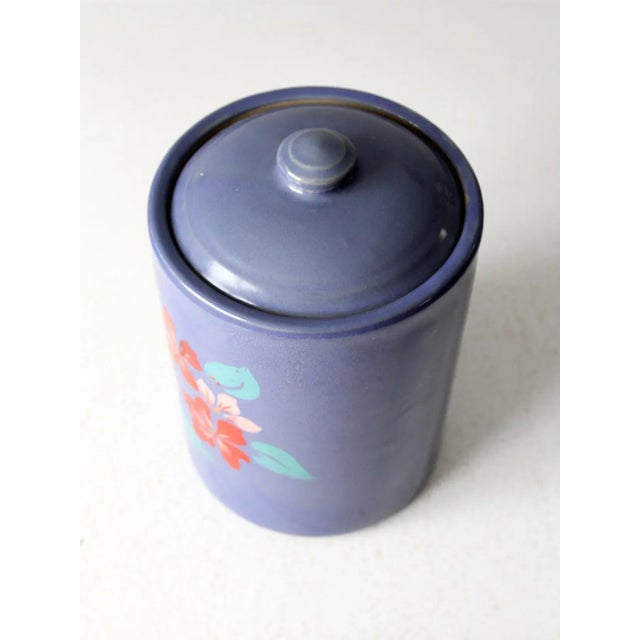 Vintage 1930s Hand Painted Cookie Jar For Sale - Image 6 of 9