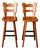 Brutalist Stools in Wood and Wrought Iron, 1970s, Set of 2 For Sale