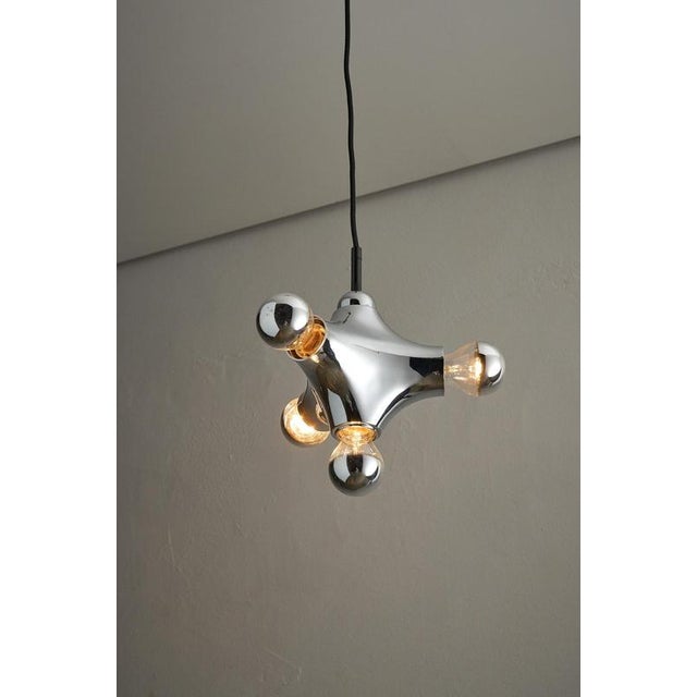 1970s Chrome Sputnik Model 3337 Pendant from Cosack, 1970s For Sale - Image 5 of 11