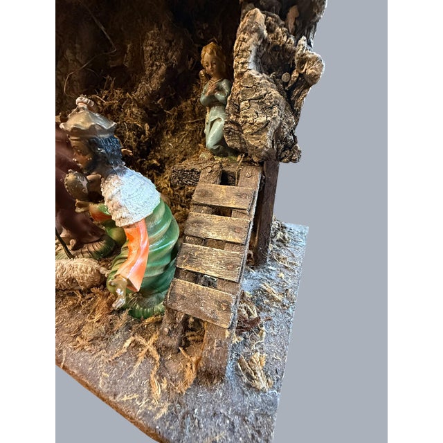 Brown 1960’s Italian Crèche Nativity Large Set For Sale - Image 8 of 18