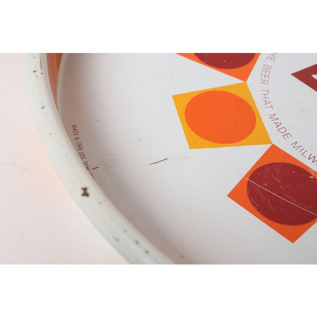 Mid-Century American Modern Schlitz Enameled Metal Beer Tray For Sale - Image 13 of 18