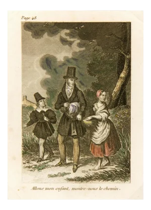 Antique Engraving - the Path, C. 1860