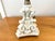 Late 20th Century White Porcelain Buffet Lamps With Silk Shell Shades - a Pair For Sale - Image 4 of 6