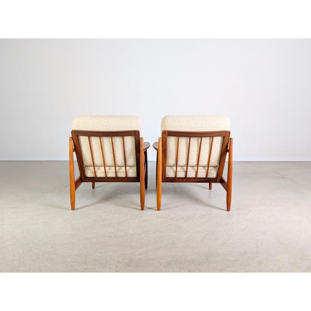 Wood Mid-Century Modern Teak Easy Chairs, 1960, Set of 2 For Sale - Image 7 of 11