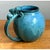 Cerulean Vintage Blue Speckled Pottery Jug For Sale - Image 8 of 12
