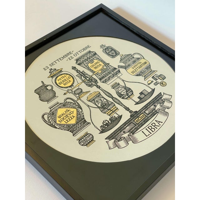 Late 20th Century Fornasetti Zodiac Libra Silk Screen Print For Sale - Image 5 of 8