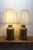Late 20th Century Chinese Chinoiserie Green Gilt Toleware Tea Canister Caddy Banquet Lamps - a Pair For Sale - Image 13 of 18