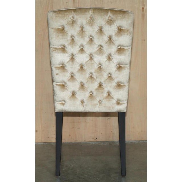 Chesterfield Dining Chairs in Tufted Velvet Upholstery from Fendi Casa, Set of 4 For Sale - Image 9 of 18