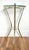 Vintage 23" Faux Bamboo Brass-Tone Metal & Glass Plant Stand – Hollywood Regency / Chinoiserie For Sale - Image 11 of 12