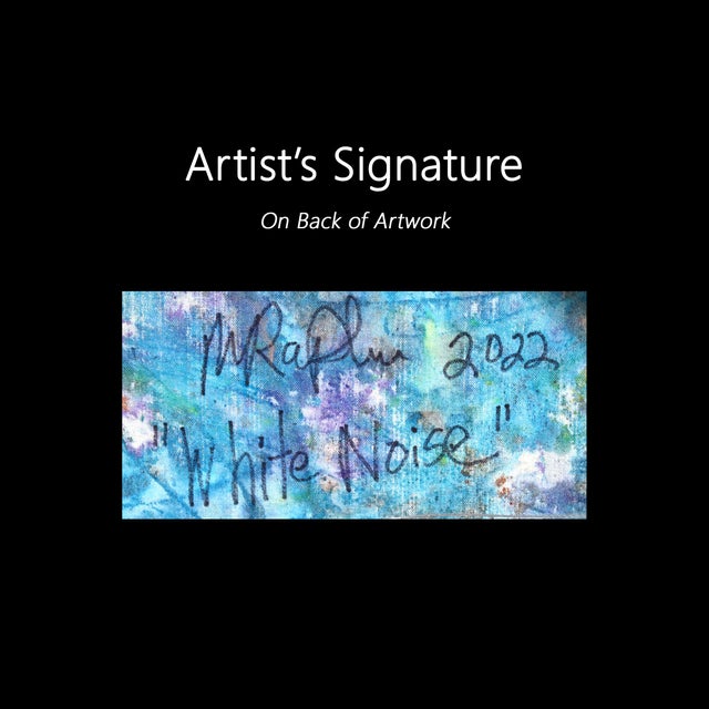 Black White Noise - Colorful Energetic Abstract Expressive Textural Drip Painting Original Artwork by Marc Raphael For Sale - Image 8 of 8