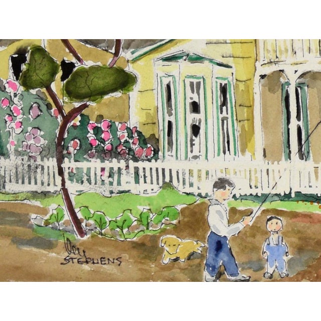 2000 - 2009 "Salinas Mayor's House" - Original Watercolor Landscape on Paper by Ken L Stephens For Sale - Image 5 of 8