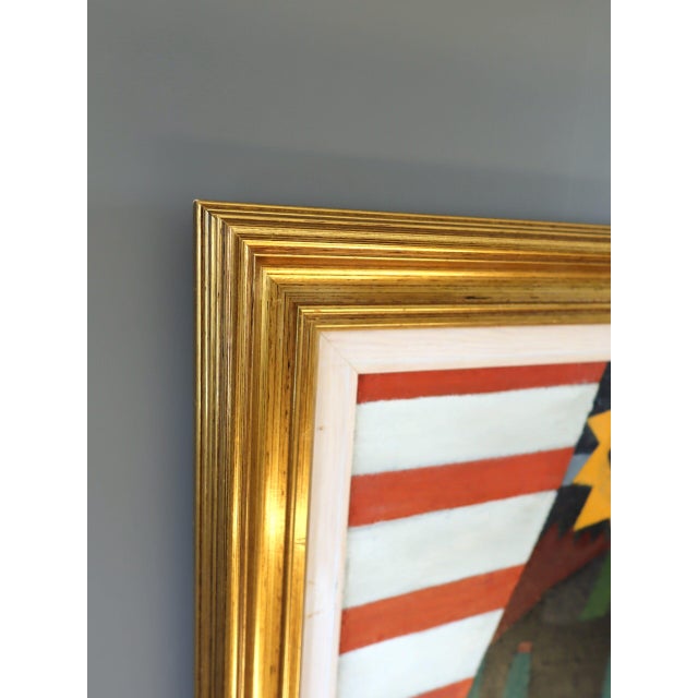 Mid-Century Modern 'The Striped Room' Vintage Still Life Oil Painting by Swedish Artist Bengt Orup (1916–1996), Framed For Sale - Image 6 of 13