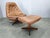 Adjustable mid-century lounge chair with matching ottoman designed by madsen & schubell, model ms68, produced by bovenkamp...