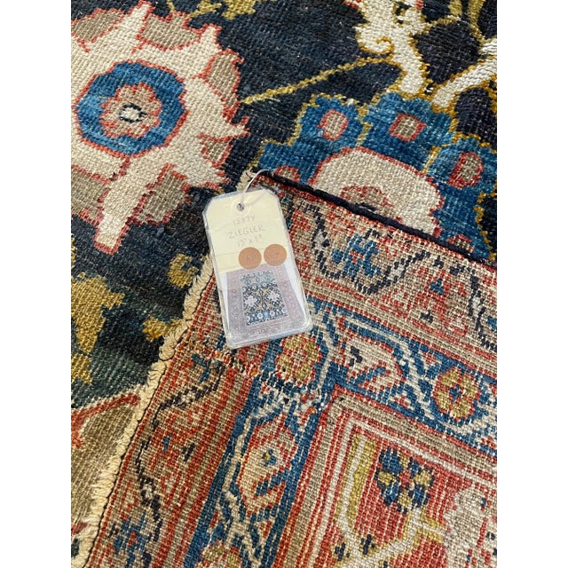 1880 Antique Ziegler Rug 9'8'' X 13' For Sale - Image 4 of 9