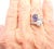 Vintage Estate Platinum Diamond Sapphire Art Deco Crossover Ring, Size 6.5 For Sale - Image 9 of 10