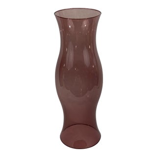 Amethyst Glass Candle Hurricane For Sale
