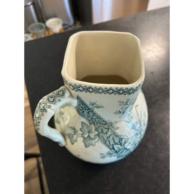 Antique c.w. Turner & Sons Transferware Large Pitcher For Sale - Image 4 of 6