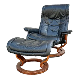 Reclining Swivel Lounge Chair + Ottoman | by Stressless for Ekornes