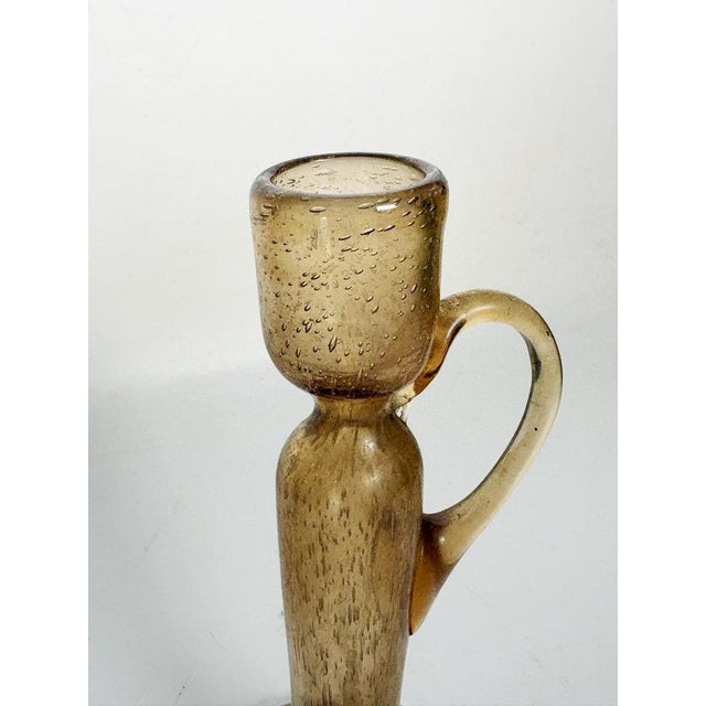 Bubble Glass Candleholder, France, 20th Century For Sale - Image 6 of 10