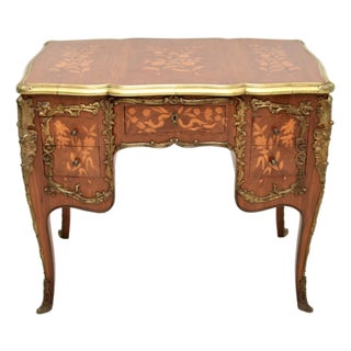 Vintage French Louis XVI Style Knee Hole Desk, 1930s For Sale