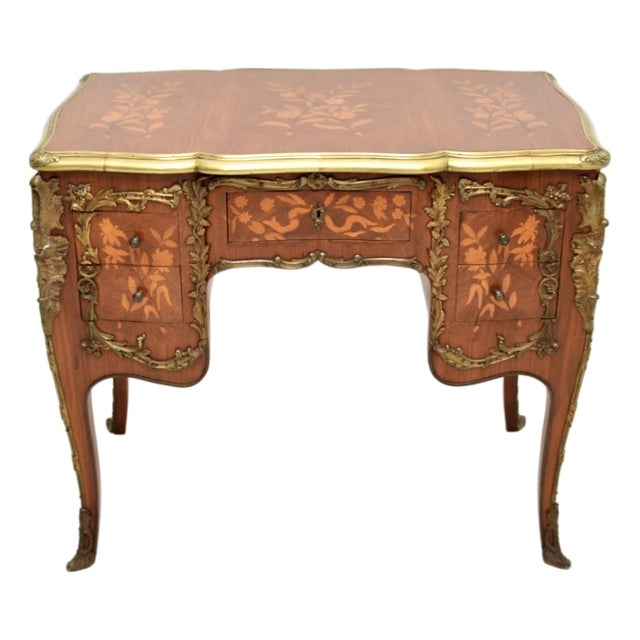 Vintage French Louis XVI Style Knee Hole Desk, 1930s For Sale