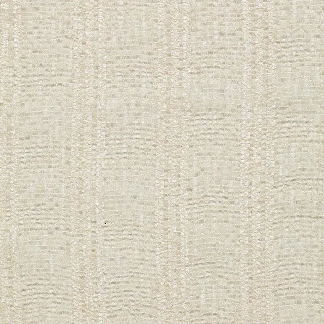 Schumacher Wool & Mohair Stripe Fabric in Cream For Sale