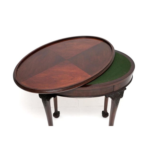 Brown Antique Edwardian Satinwood Occasional Card Table, 1900s For Sale - Image 8 of 10