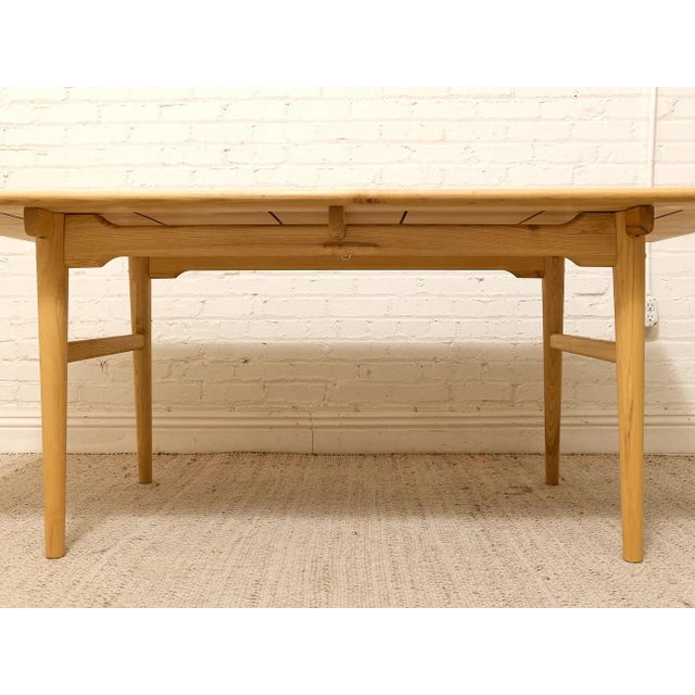 Mid-Century Modern Mid 20th Century Styled After Hans Wegner Style Oak Dining Table For Sale - Image 3 of 12