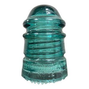 Antique Hemingray 12 Teal Glass Insulator