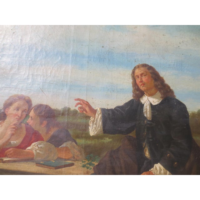 Textile Blind Milton Dictates to His Daughters 19th Century For Sale - Image 7 of 9