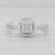 0.42ctw Diamond Halo Engagement Ring 14k White Gold Size 7 Emerald Cut, Size 7 For Sale - Image 4 of 8