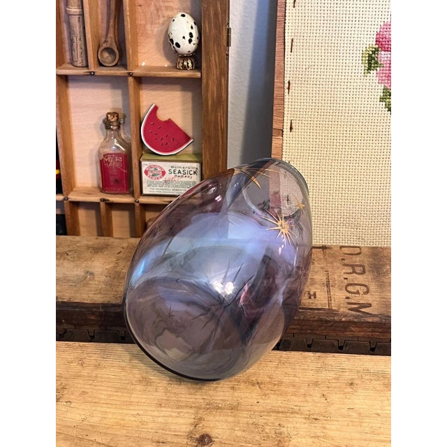 Blue Vintage Mid-Century Modern Blue Hand Blown Glass Atomic Stars, Bartlett and Collins Style For Sale - Image 8 of 8