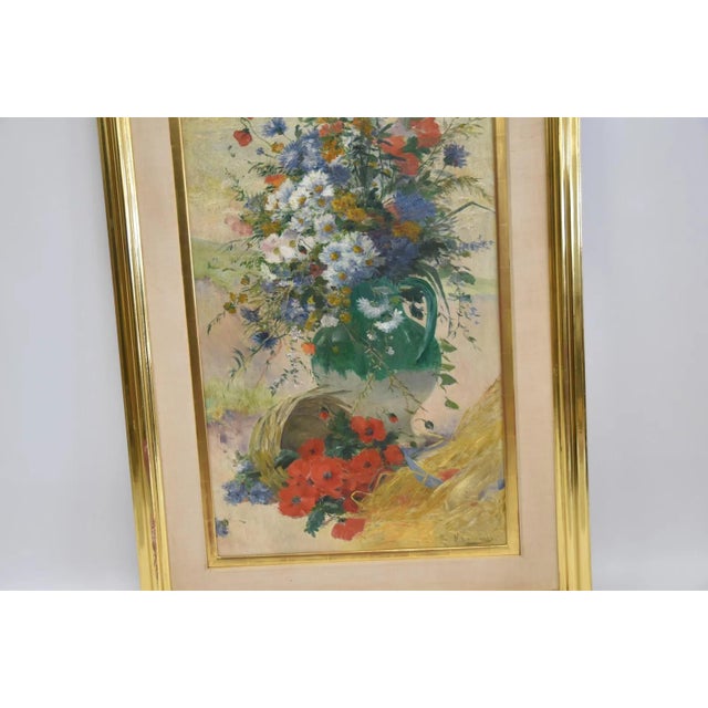 Eugene Henri Cauchois , Flower Study Oil Painting For Sale - Image 10 of 11