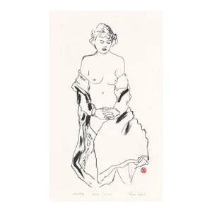 1949 Roger Lyford Female Nude Woodblock