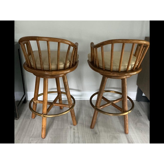 McGuire 1970s Mc Guire Barstools For Sale - Image 4 of 4