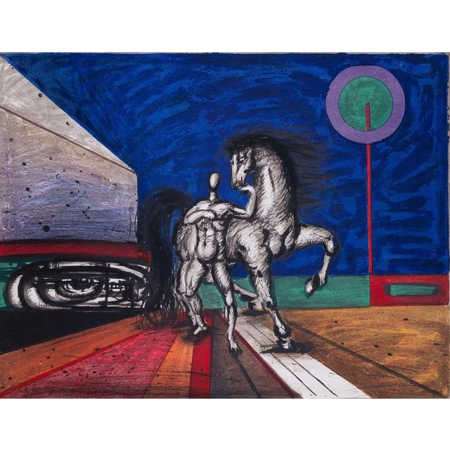 Franz PRIKING (1929-1979) Moonlight horseback riding Original color lithograph Signed in pencil Limited edition of 100...