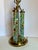 1980s Brass and Glass Cylinder Table Lamp Filled With Vintage Marbles For Sale - Image 5 of 7