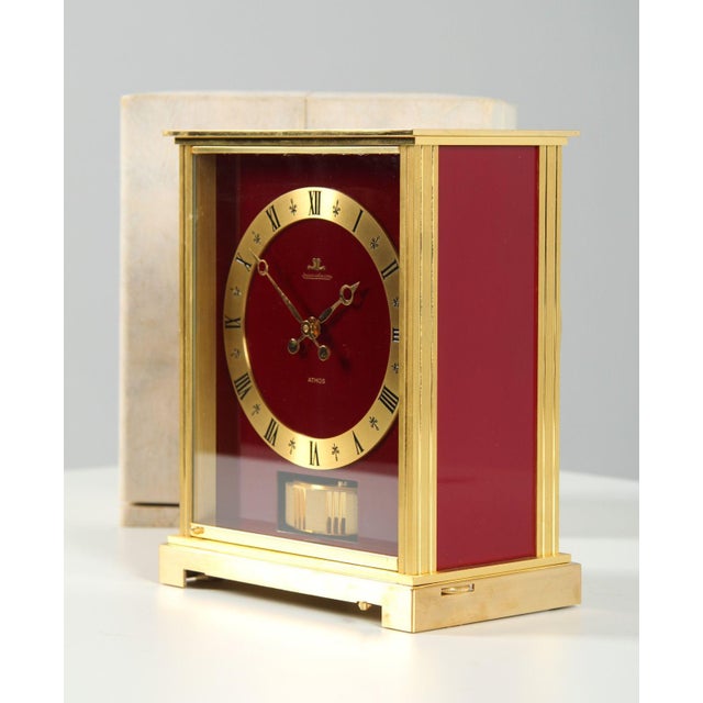 1970s Red Atmos Clock from Jaeger Lecoultre, 1973 For Sale - Image 5 of 12