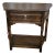 1920s English Oak Carved Drawer Front Angle Sided Table For Sale