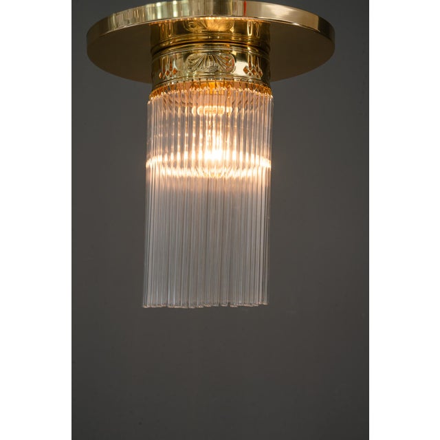Art Deco Ceiling Lamp with Glass Sticks, Vienna, 1920s For Sale - Image 3 of 13