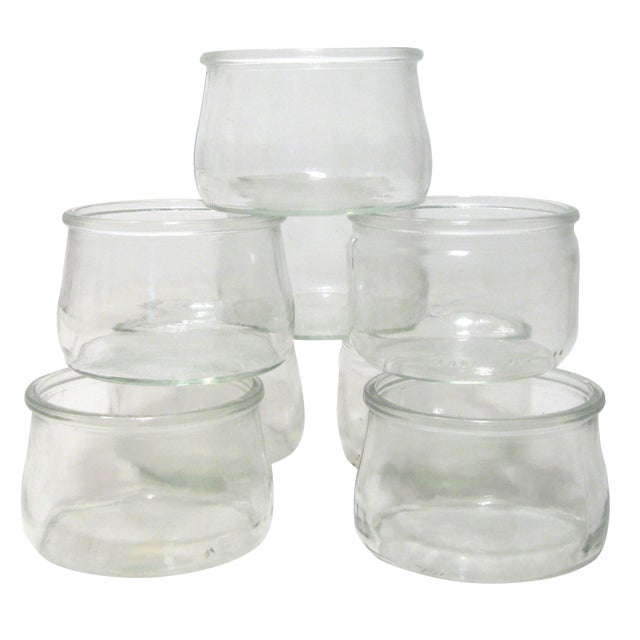 Vintage French Glass Jars, Set of 6 Chairish
