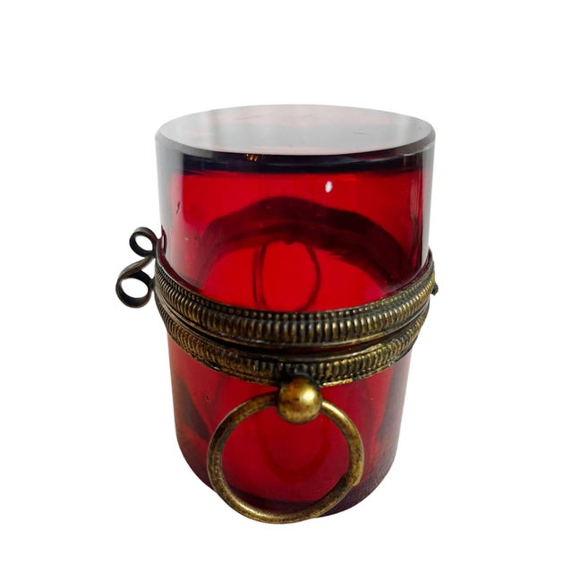 French French Ruby Glass Box, Circa 1880 For Sale - Image 3 of 9
