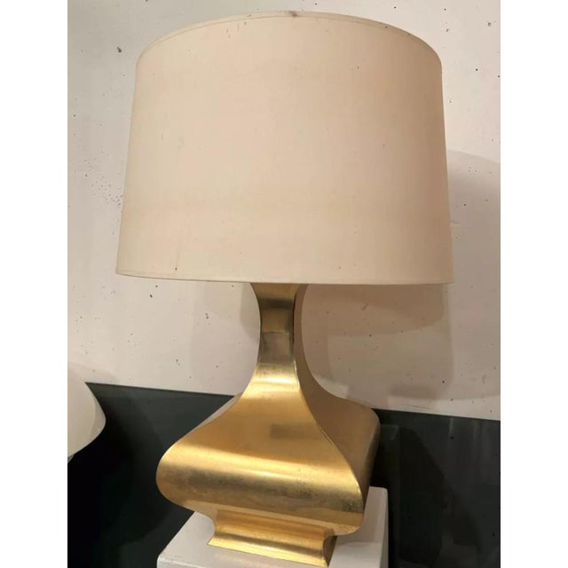 Gold Vintage Table Lamp, 1970 For Sale - Image 8 of 10