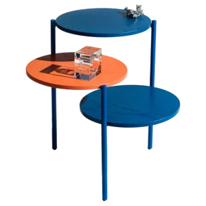 Triplo Orange and Blue Coffee Table by Mason Editions