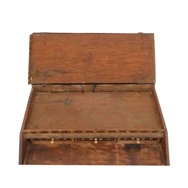 Spanish Colonial Inlaid Travel Desk, Wood and Iron, 17th Century For Sale - Image 13 of 15